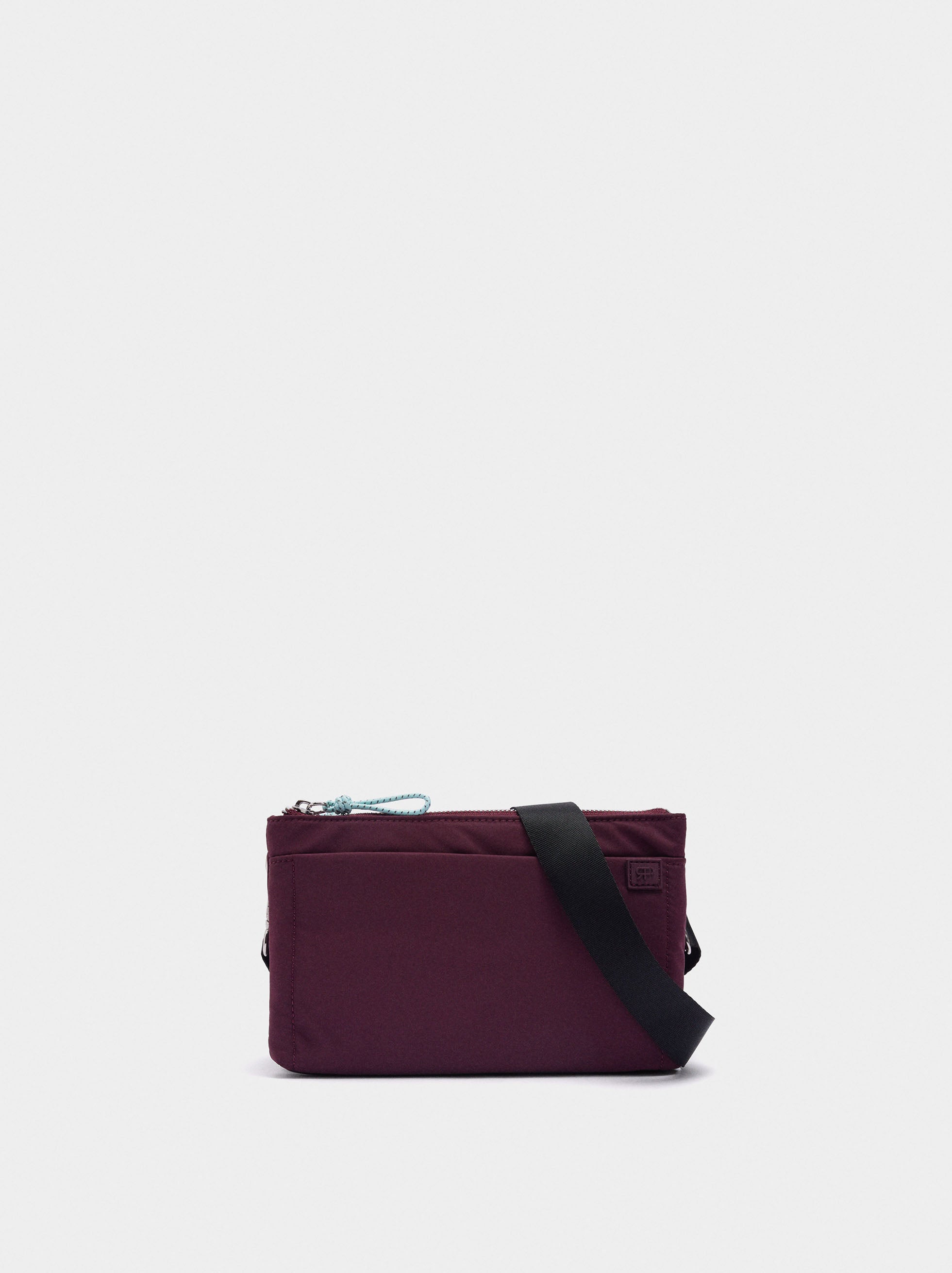 Bolso Bandolera Doble De Nylon