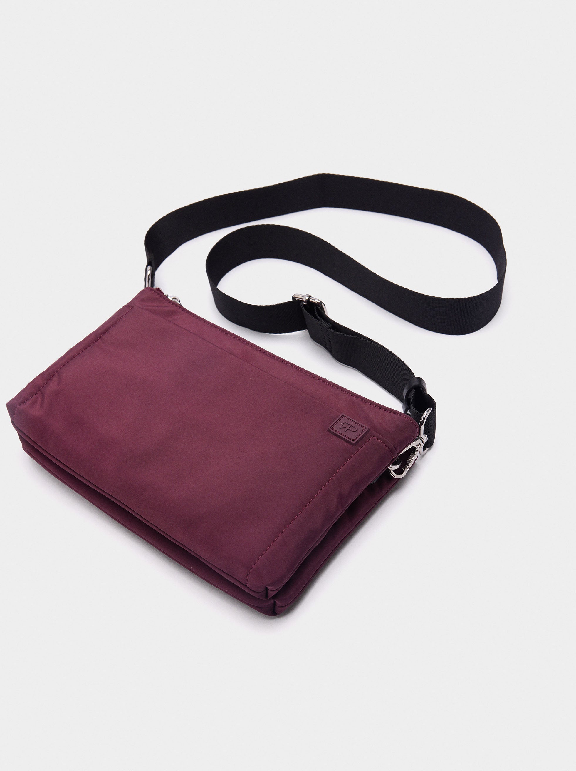 Bolso Bandolera Doble De Nylon