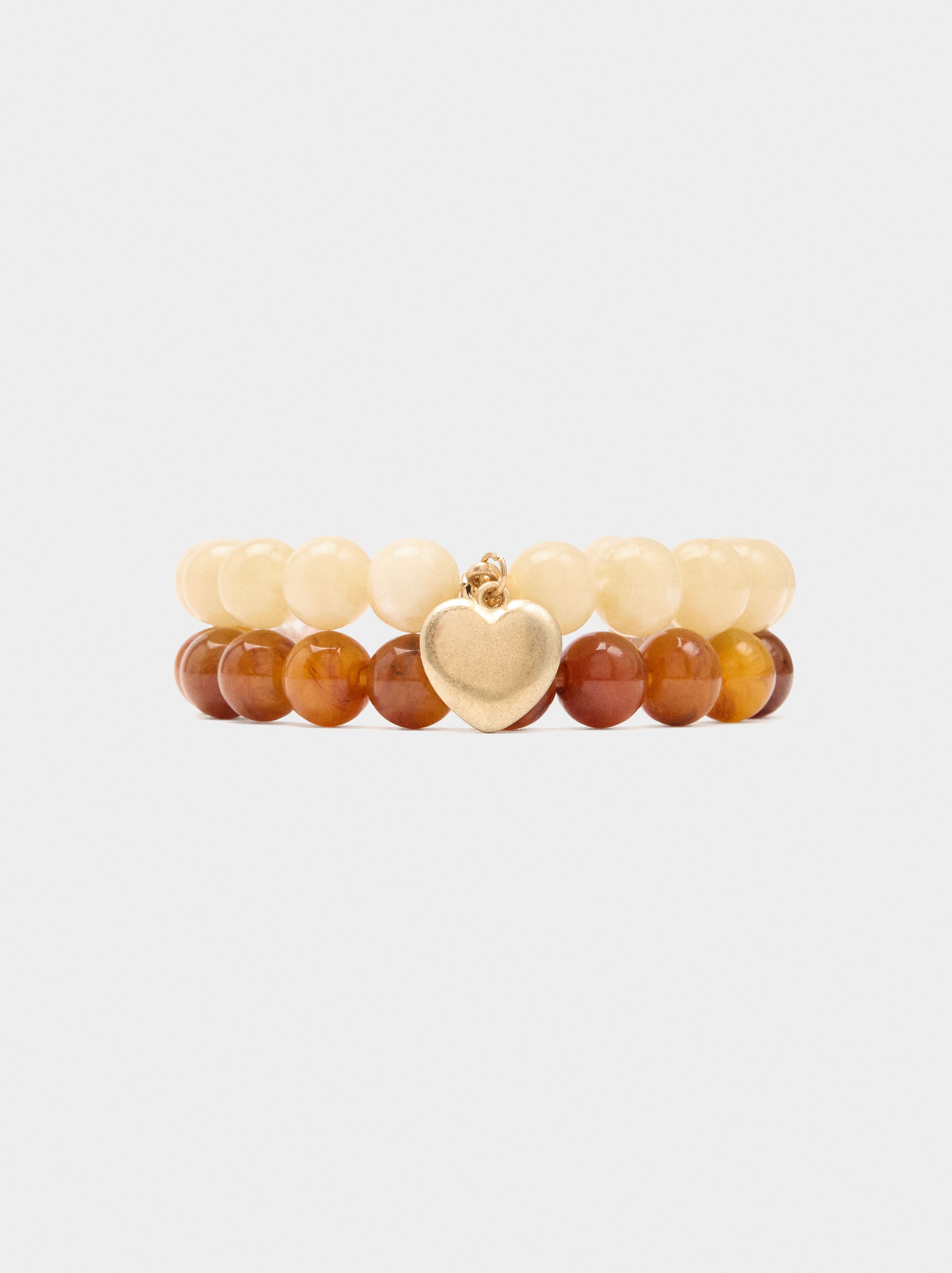 Set De Pulseras Elásticas Con Corazón