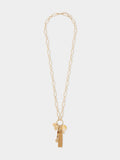 Collar De Eslabones Colgante Con Flecos