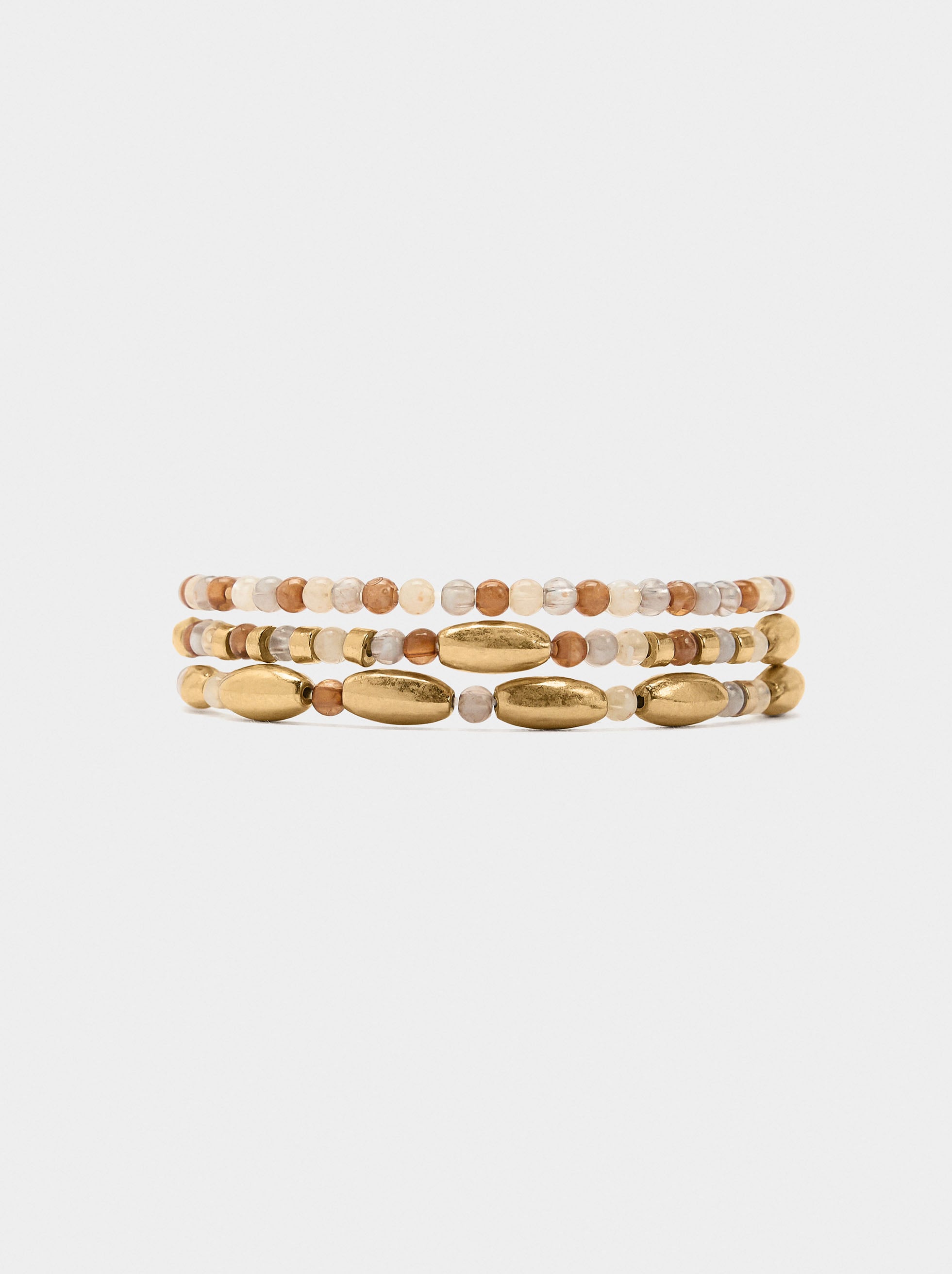 Set De Pulseras Elásticas Con Cuentas