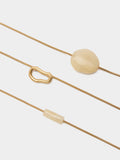 Set De Collares Pendientes Efecto Piedra