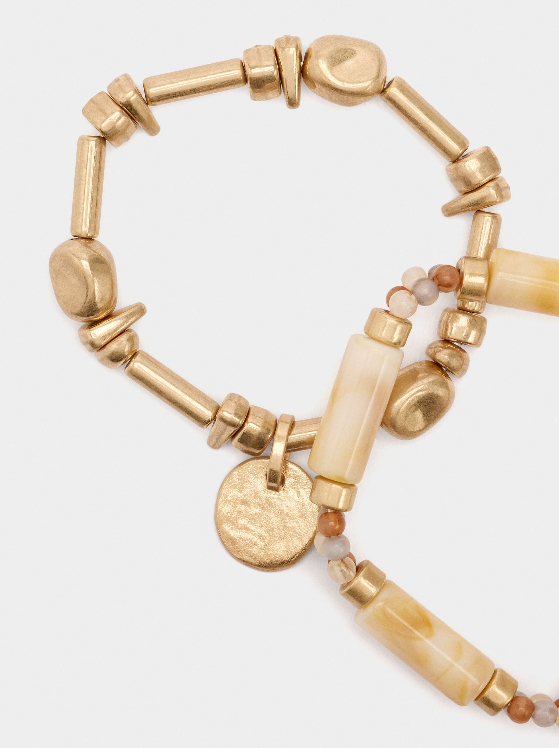 Set De Pulseras Elásticas Efecto Piedra