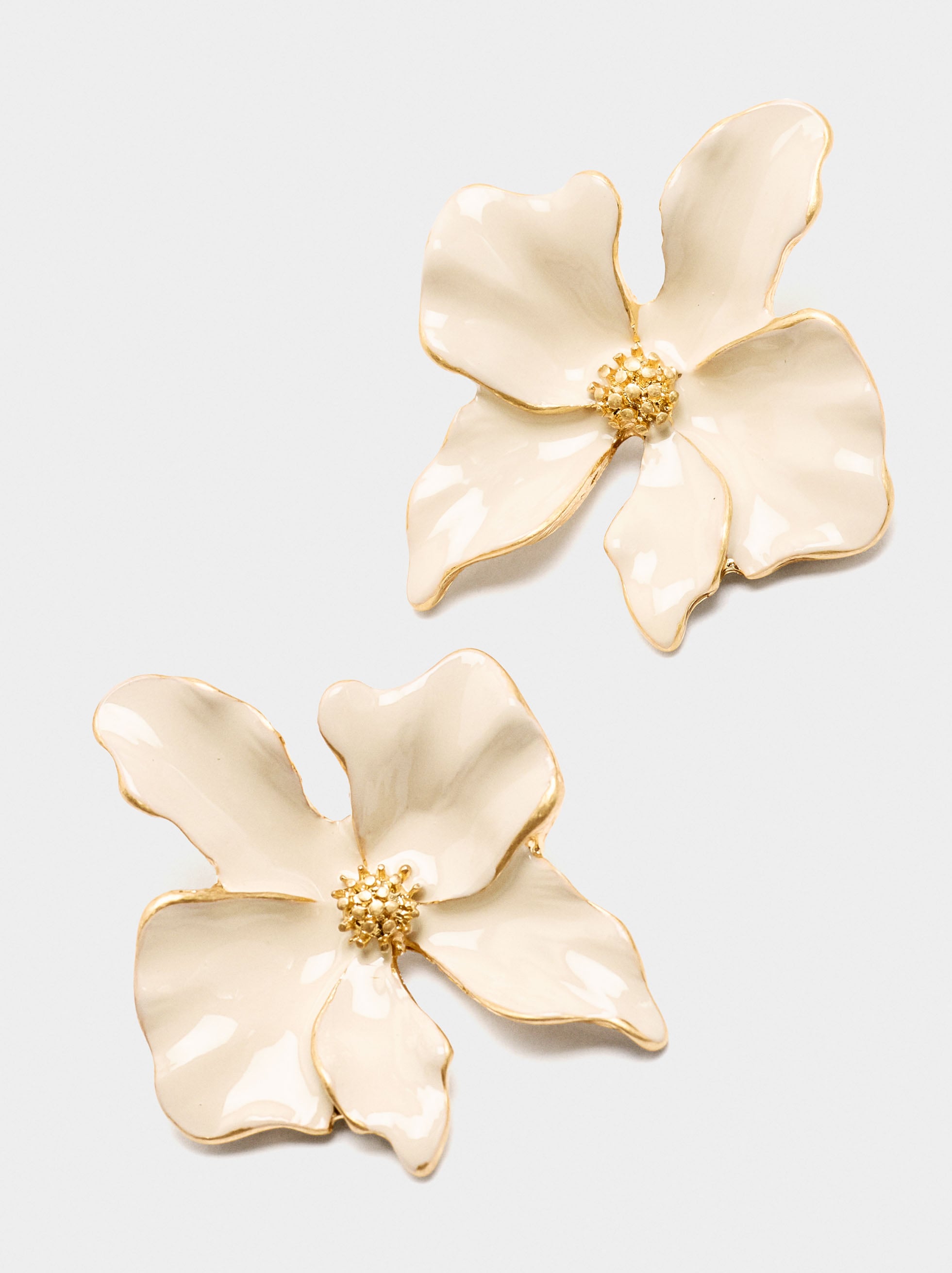 Pendientes Flor Con Esmalte