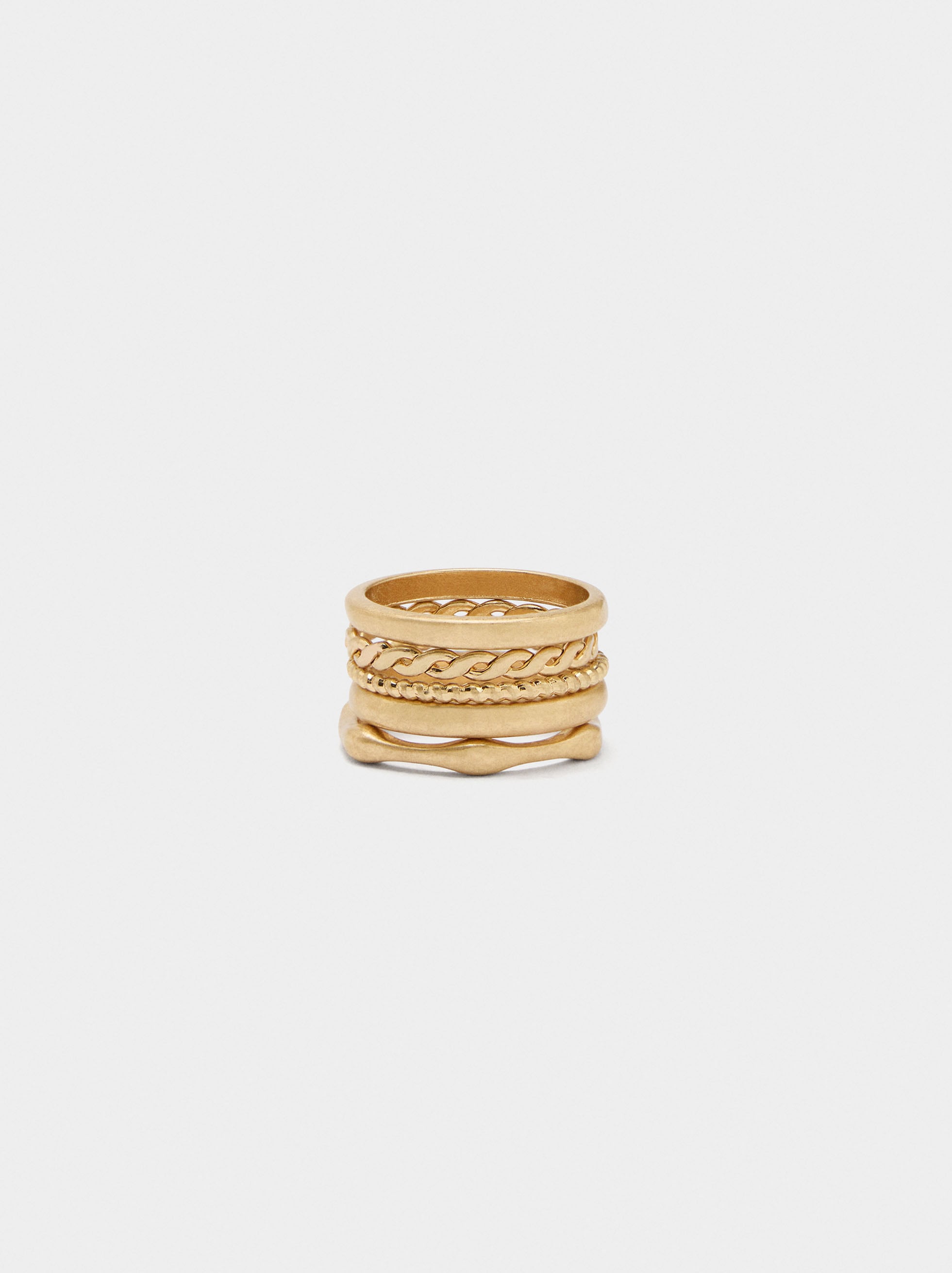 Set Con Anillos Dorados