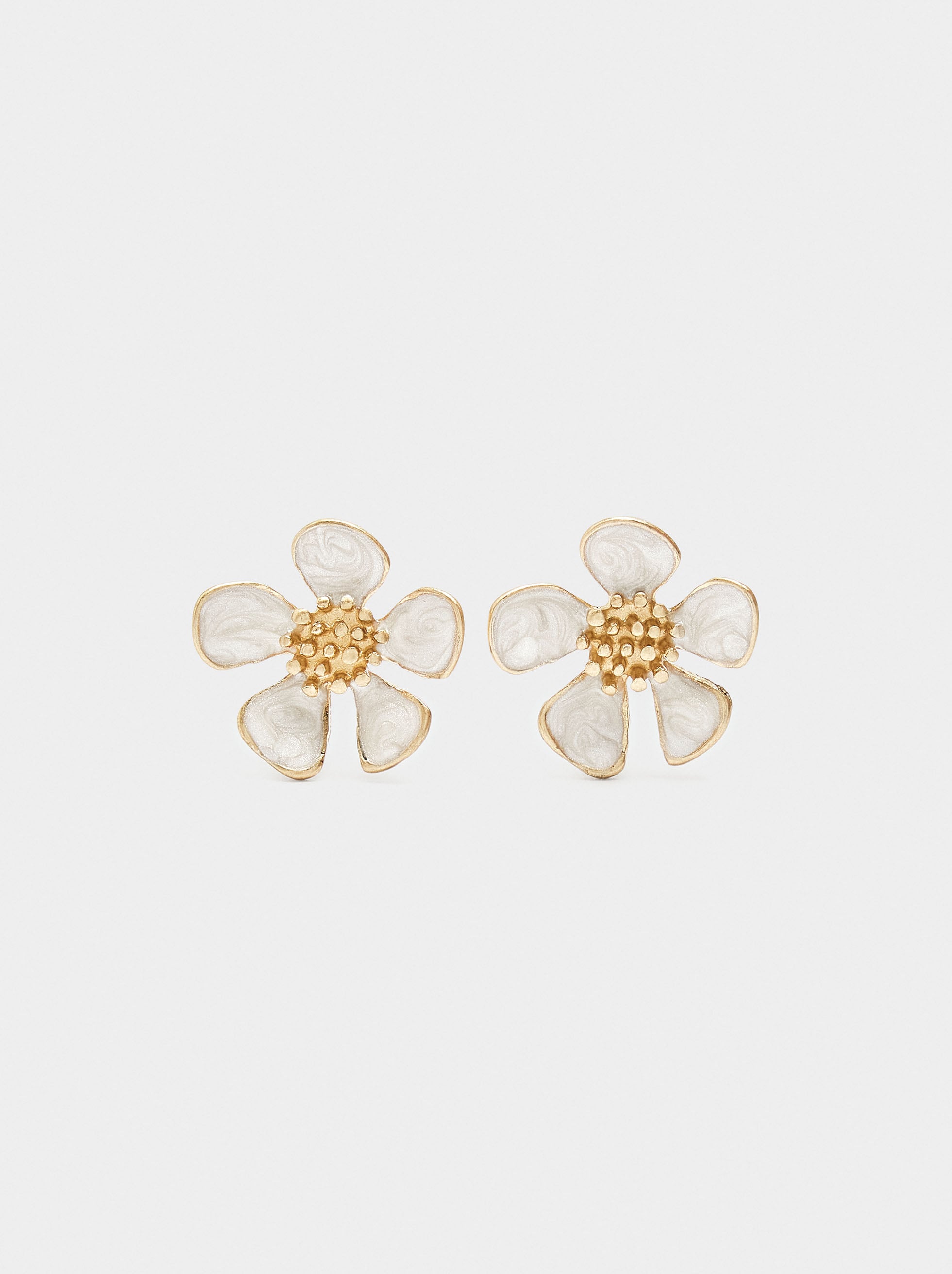 Pendientes Flor Con Relieve