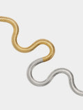 Pulsera Bicolor Cadena De Serpiente - Acero Inoxidable