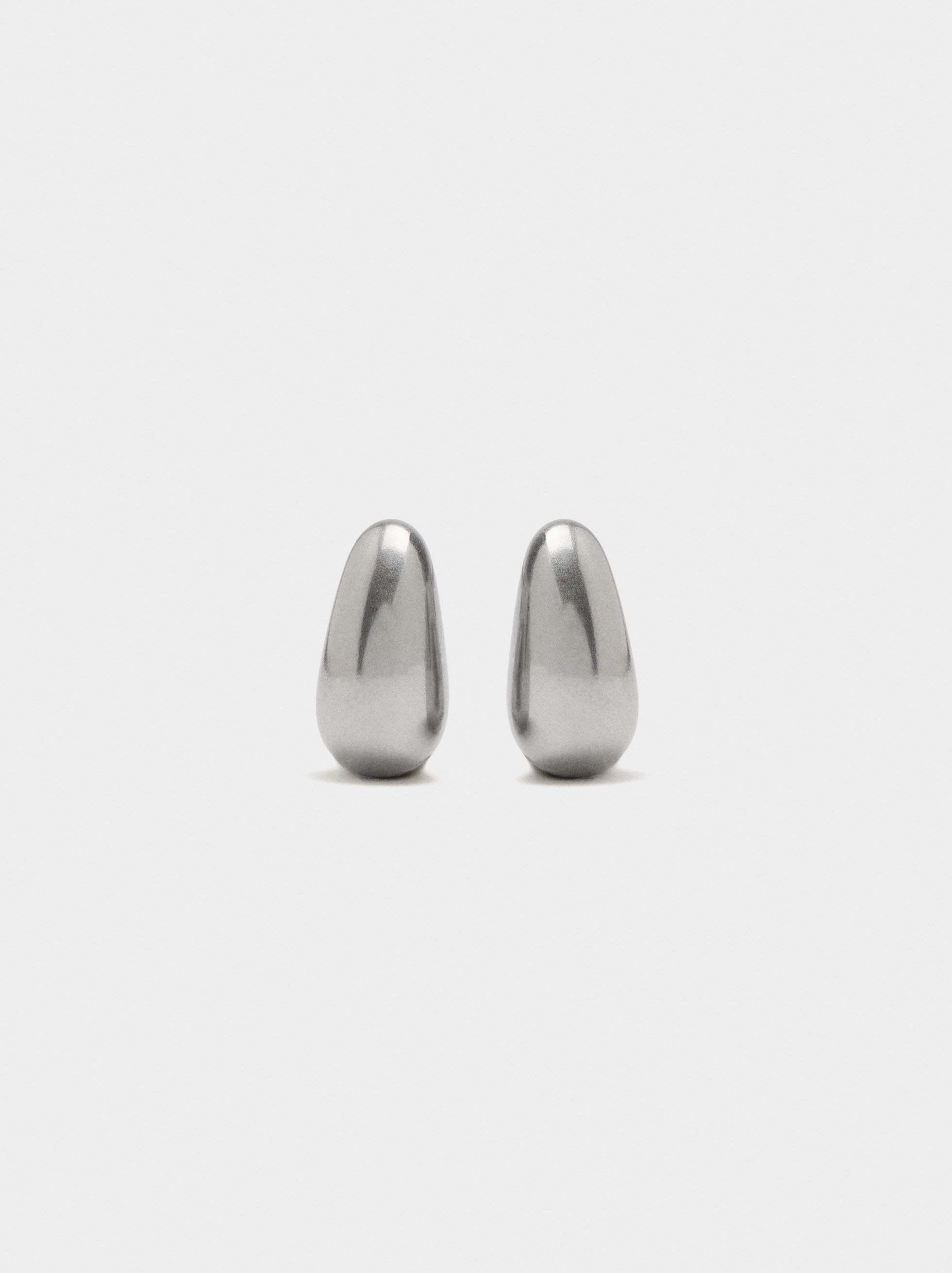 Pendientes Cortos Gota - Acero Inoxidable