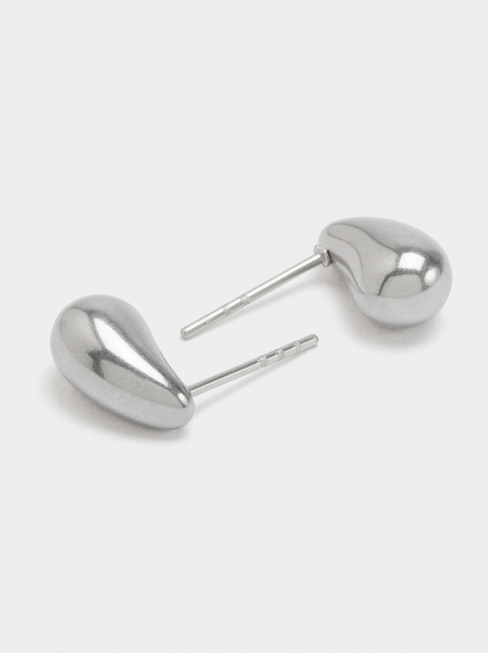 Pendientes Cortos Gota - Acero Inoxidable