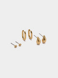 Set De Pendientes Dorados