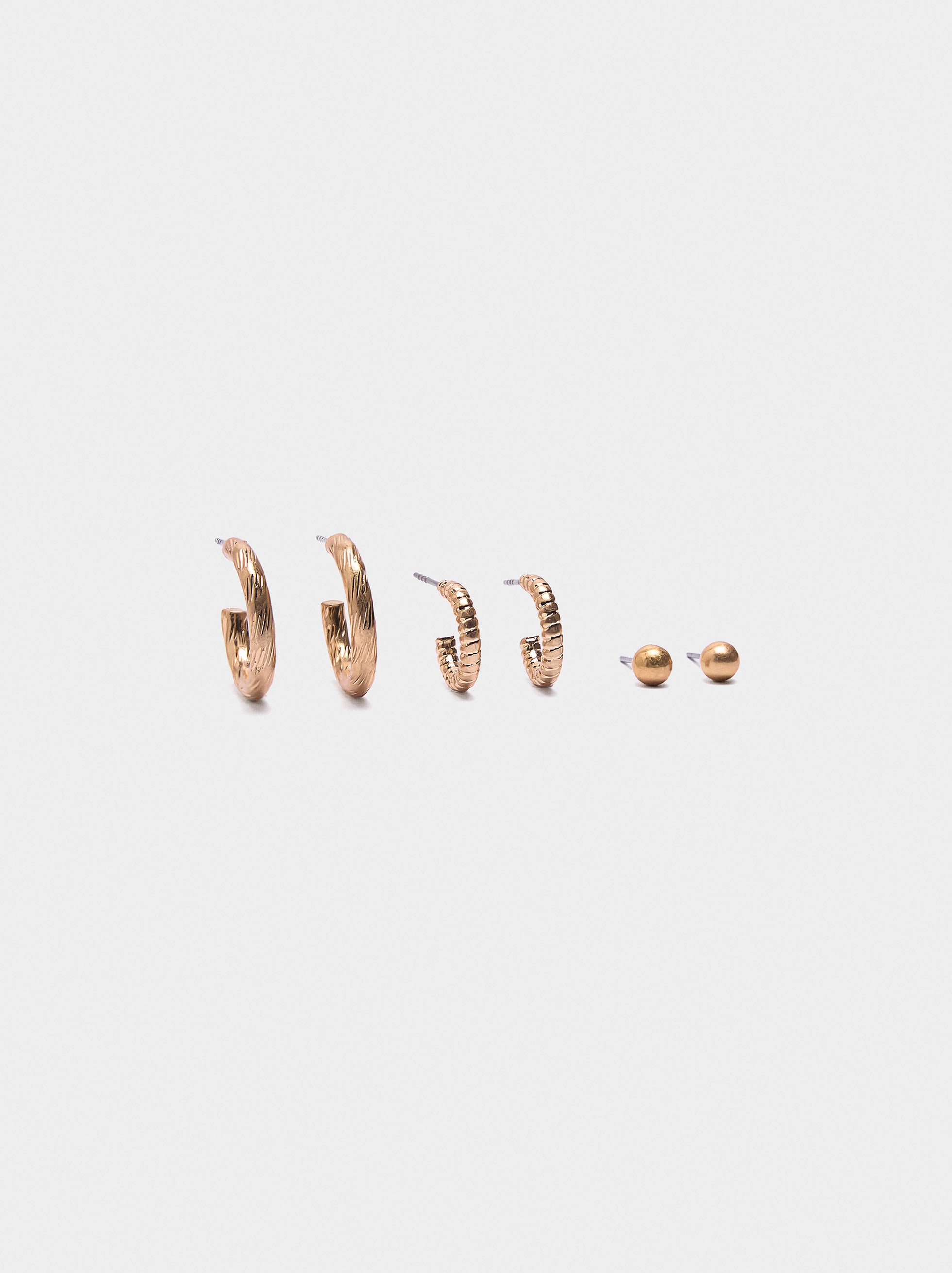 Set De Pendientes De Oro
