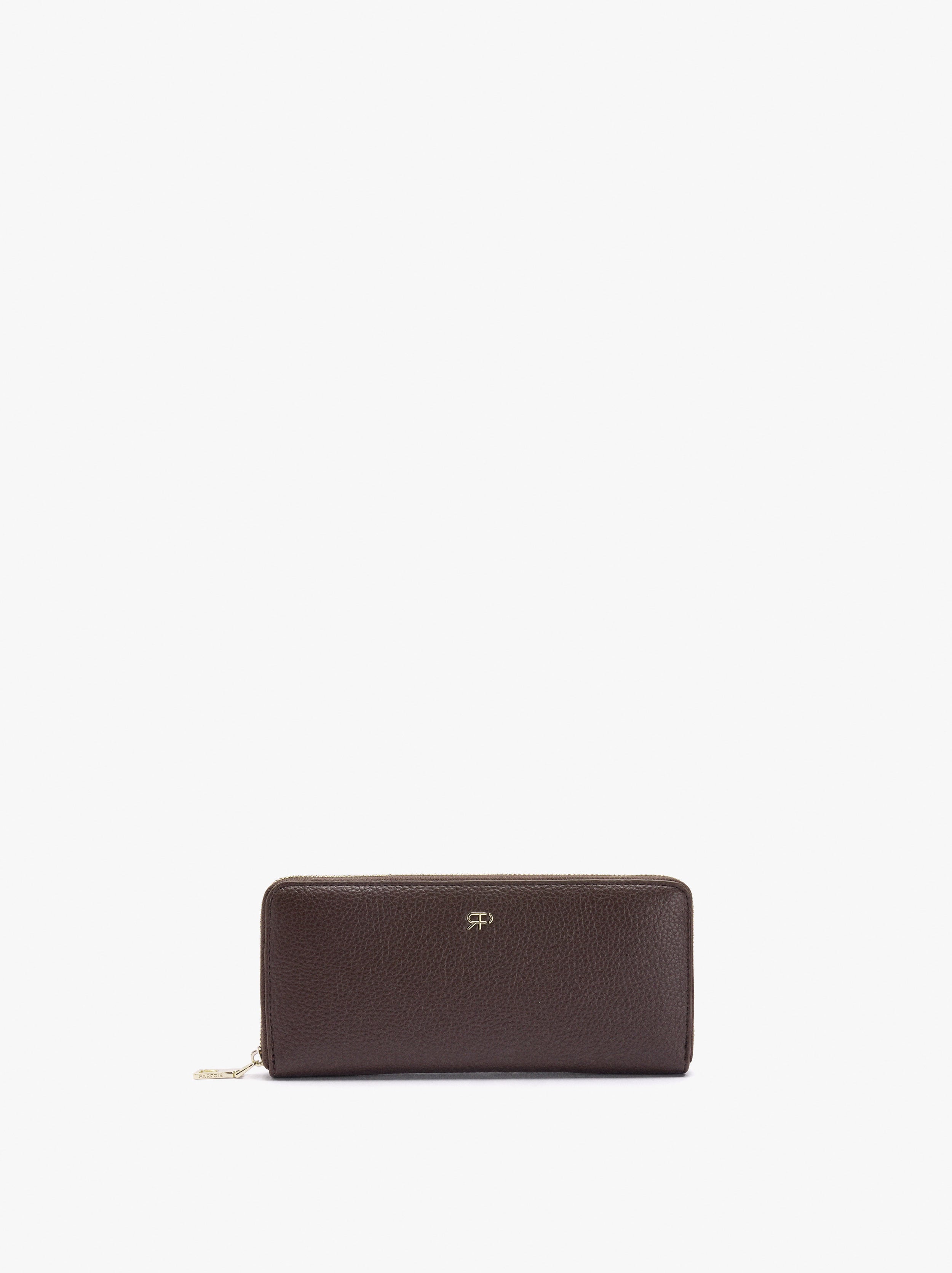 Cartera Con Textura Y Cierre De Cremallera