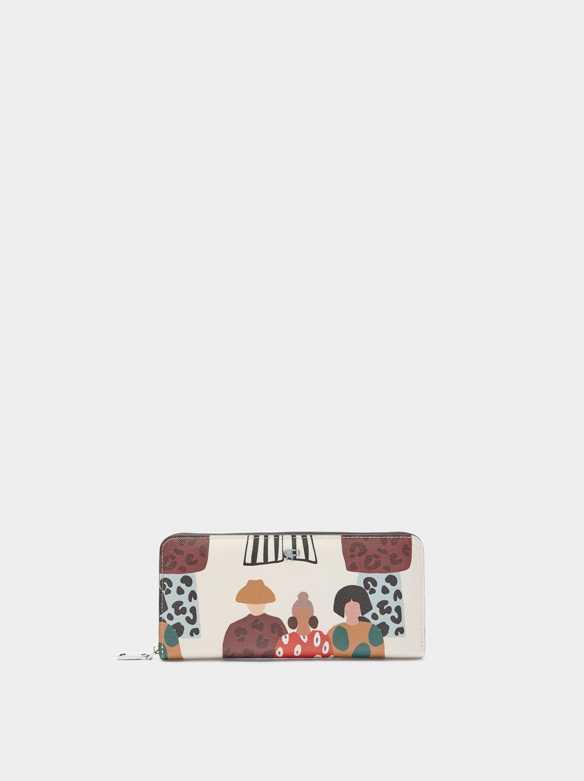 Cartera Estampada Con Textura