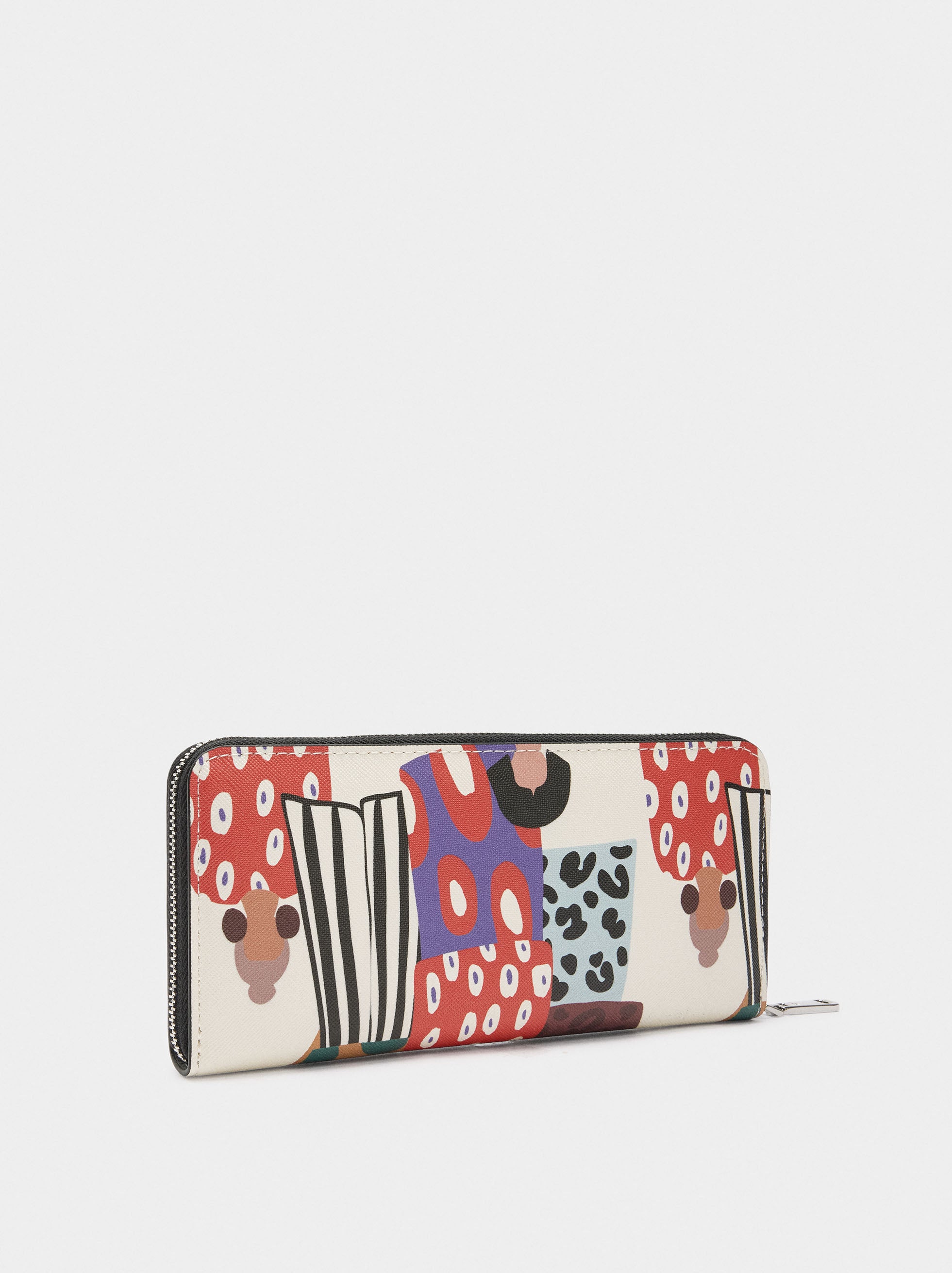Cartera Estampada Con Textura