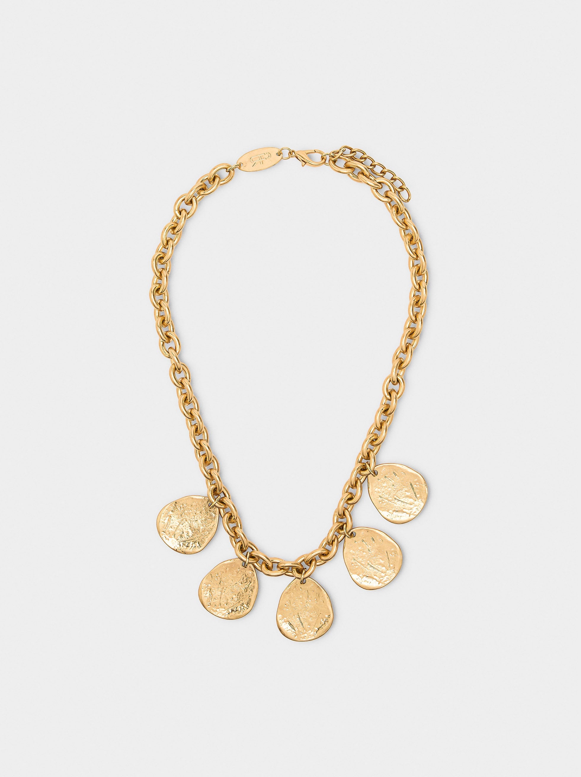 Collar De Eslabones Colgantes Ovalados
