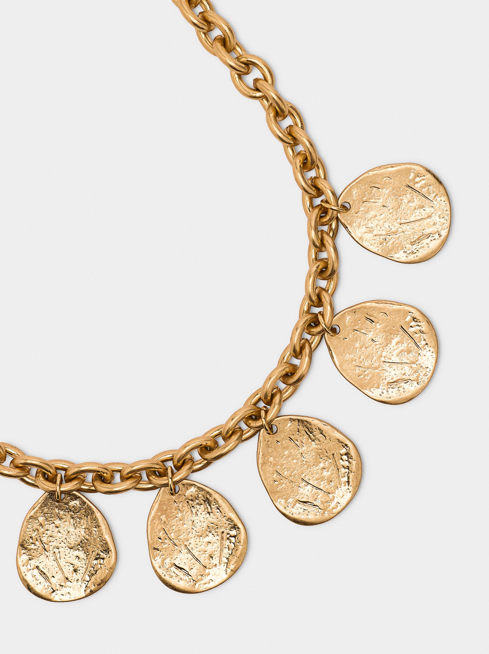 Collar De Eslabones Colgantes Ovalados