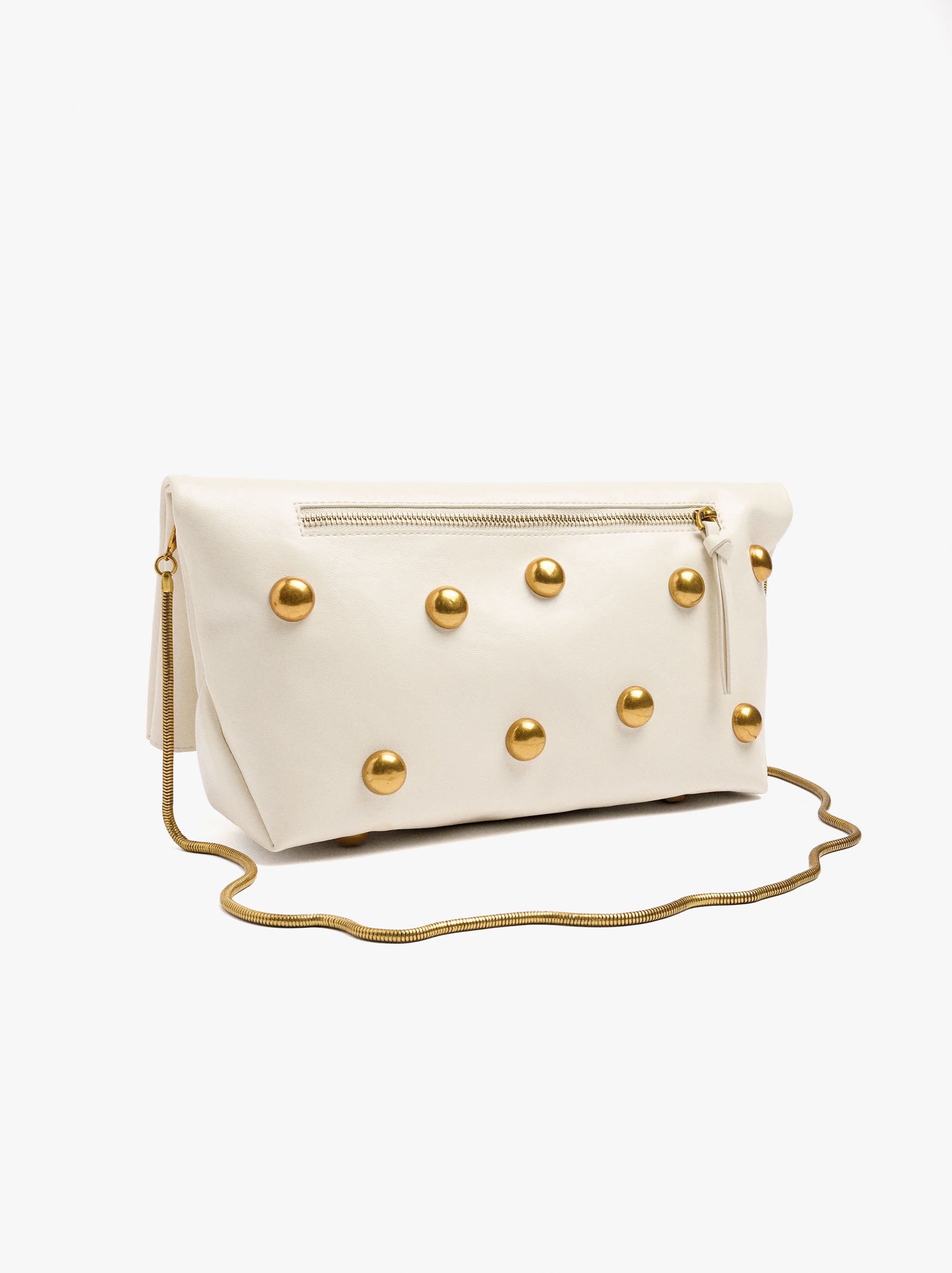 Bolso De Mano Con Esferas Y Solapa