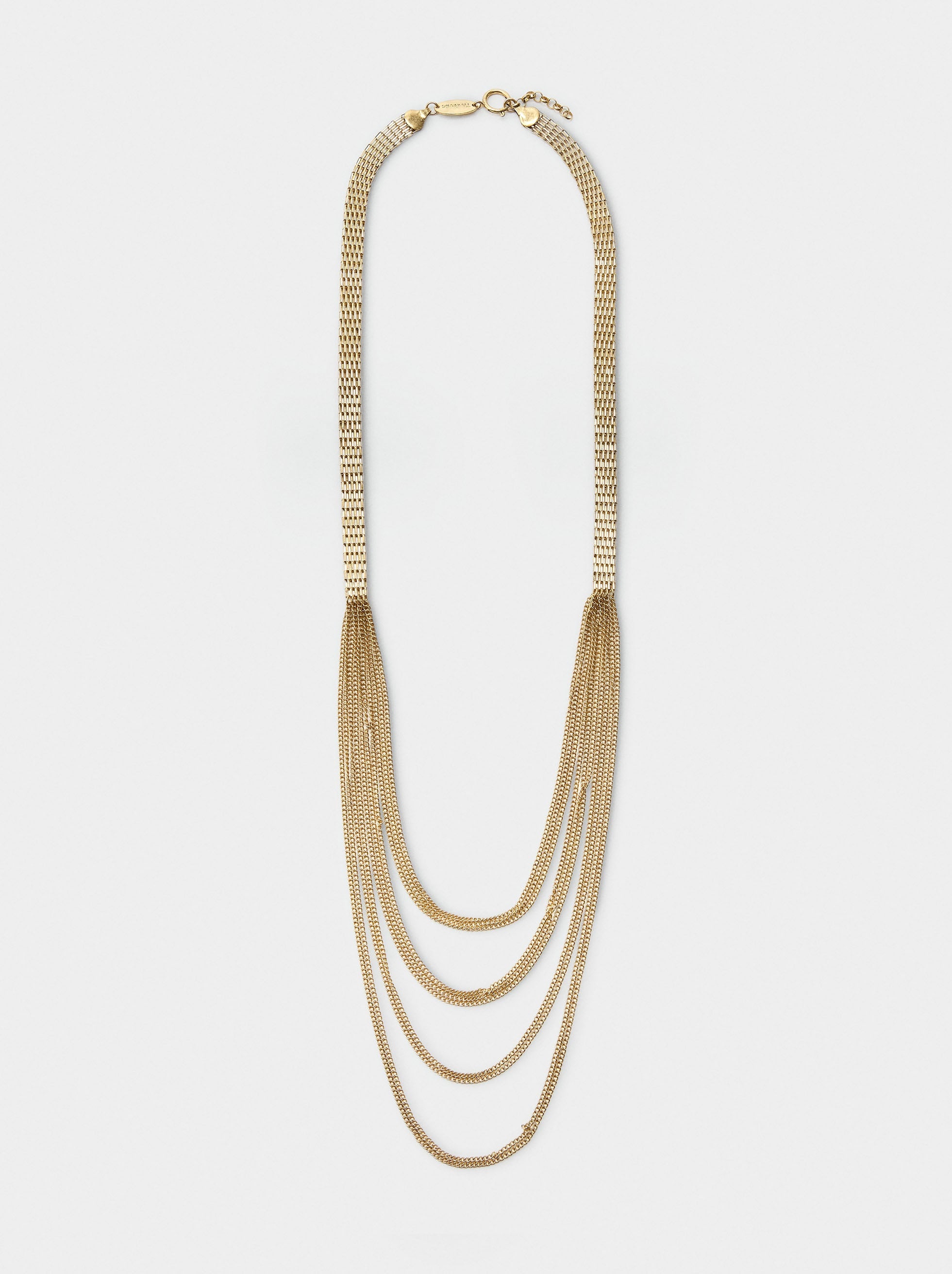 Collar Largo Con Múltiples Cadenas