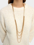 Collar Largo Con Múltiples Cadenas