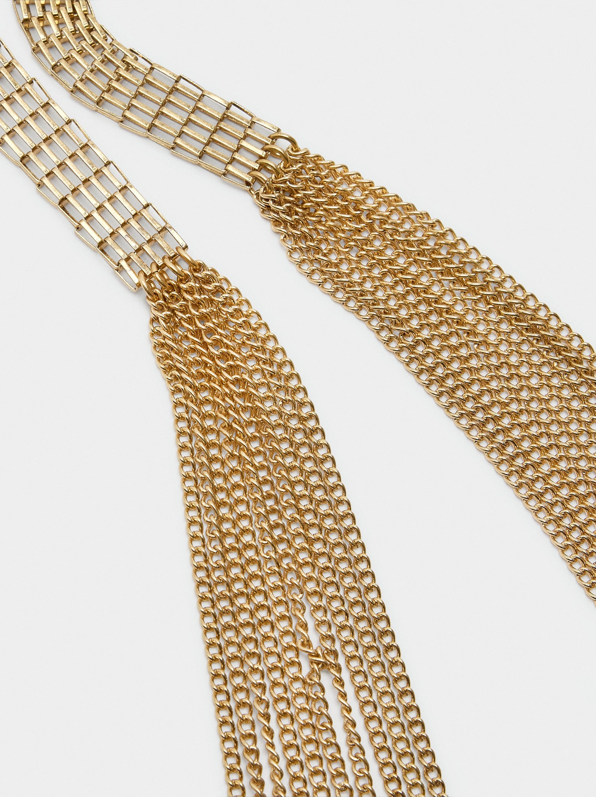 Collar Largo Con Múltiples Cadenas
