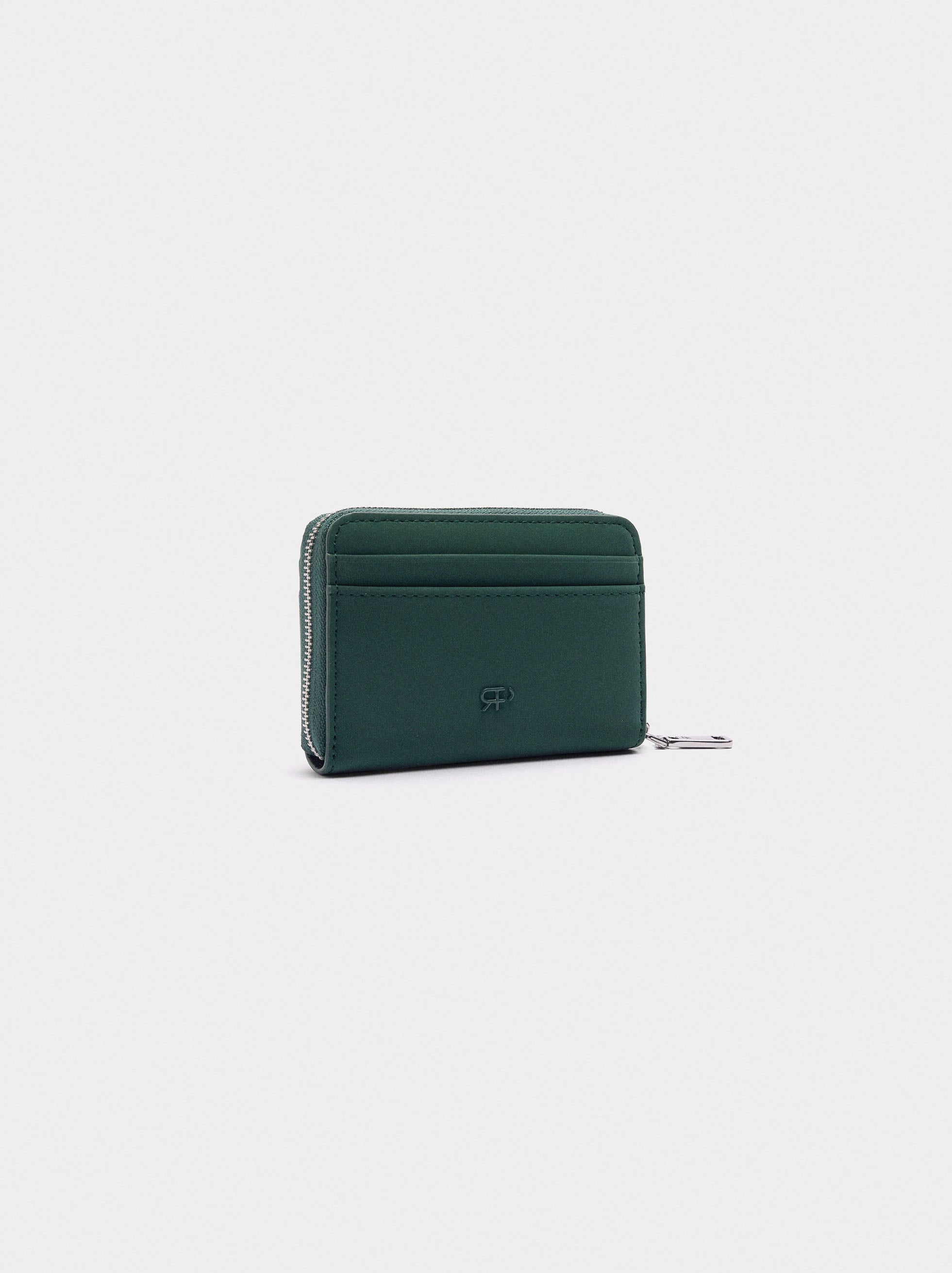 Cartera De Textura Suave Con Cremallera