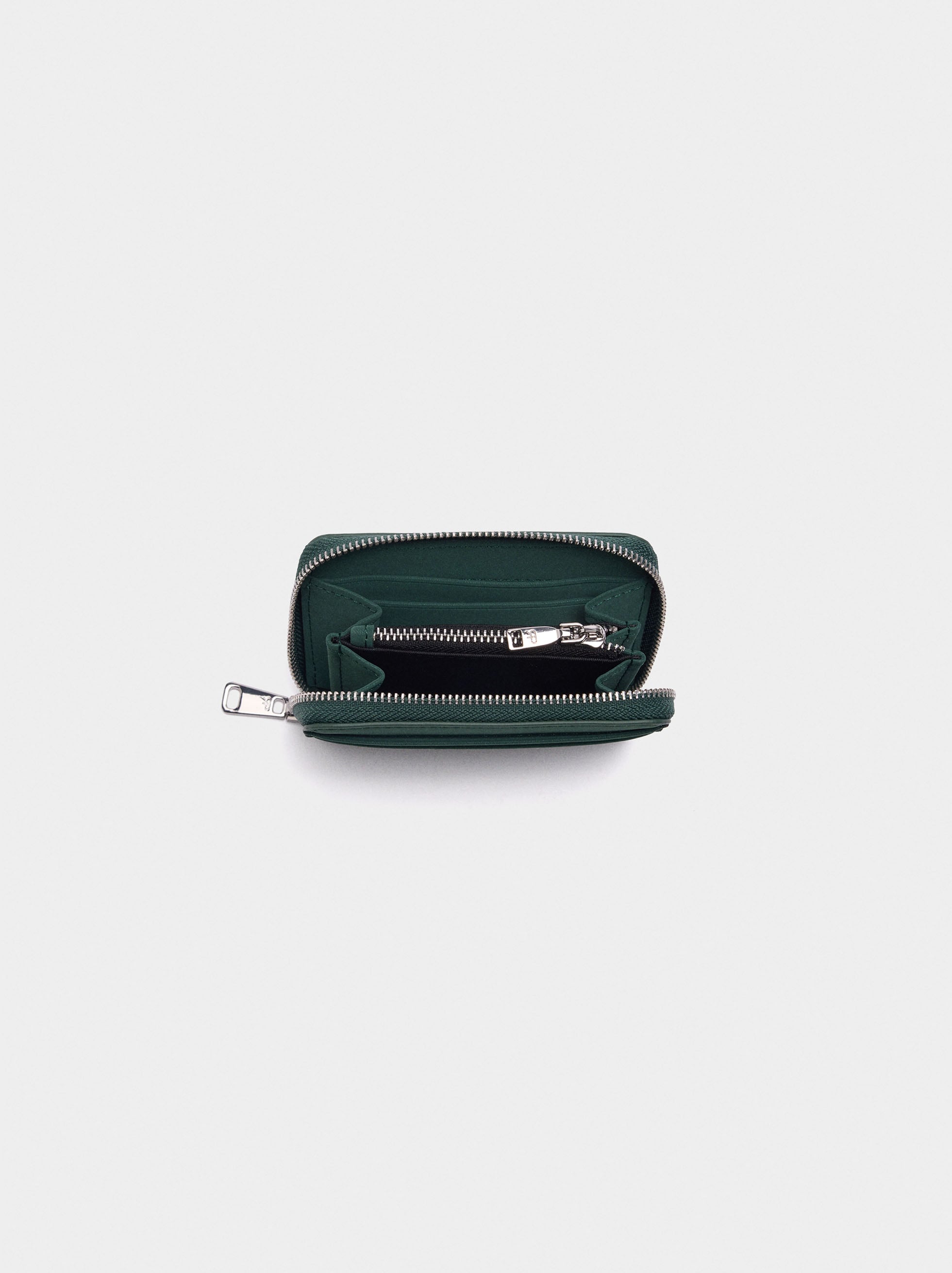 Cartera De Textura Suave Con Cremallera