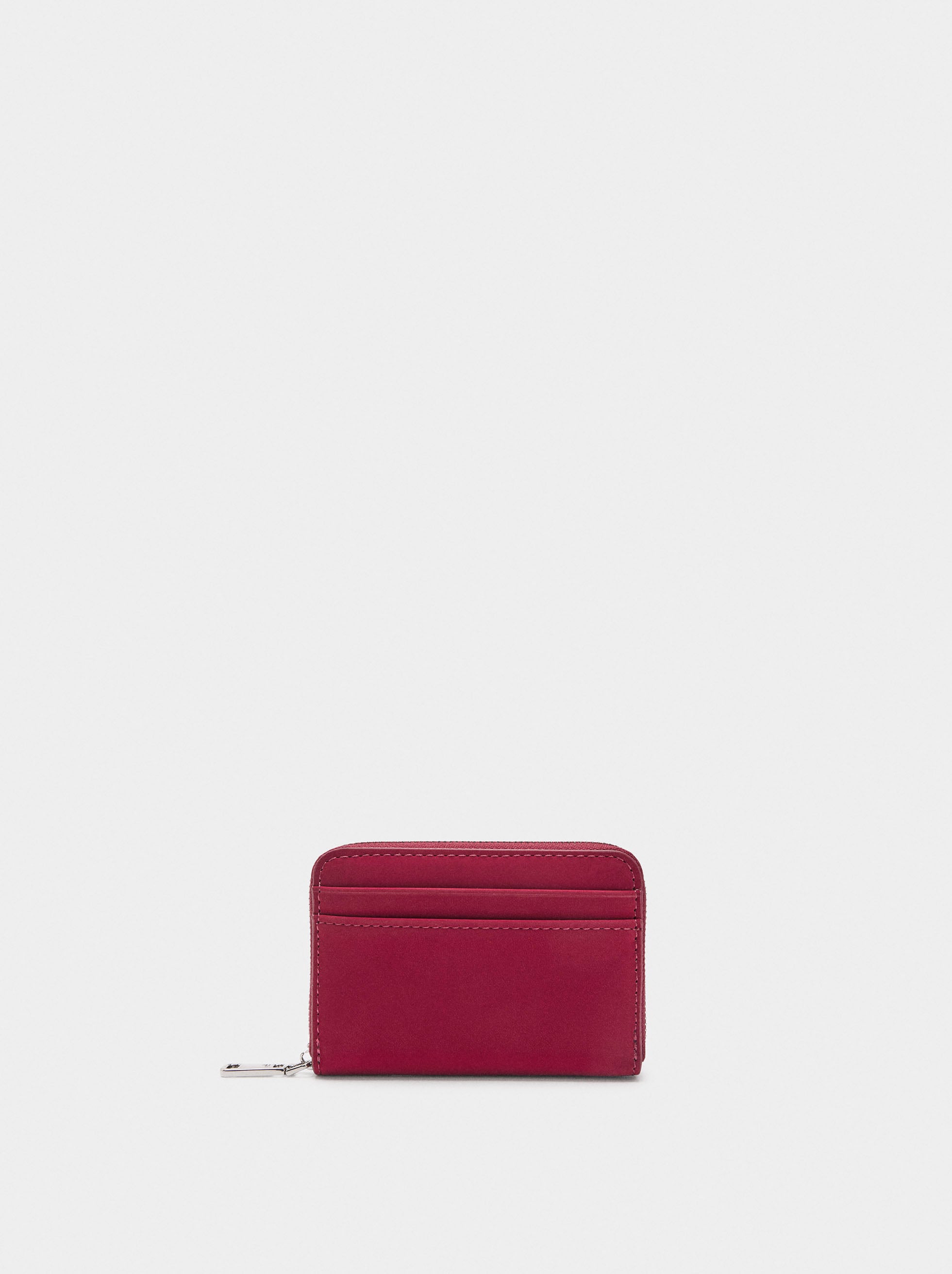 Cartera De Textura Suave Con Cremallera
