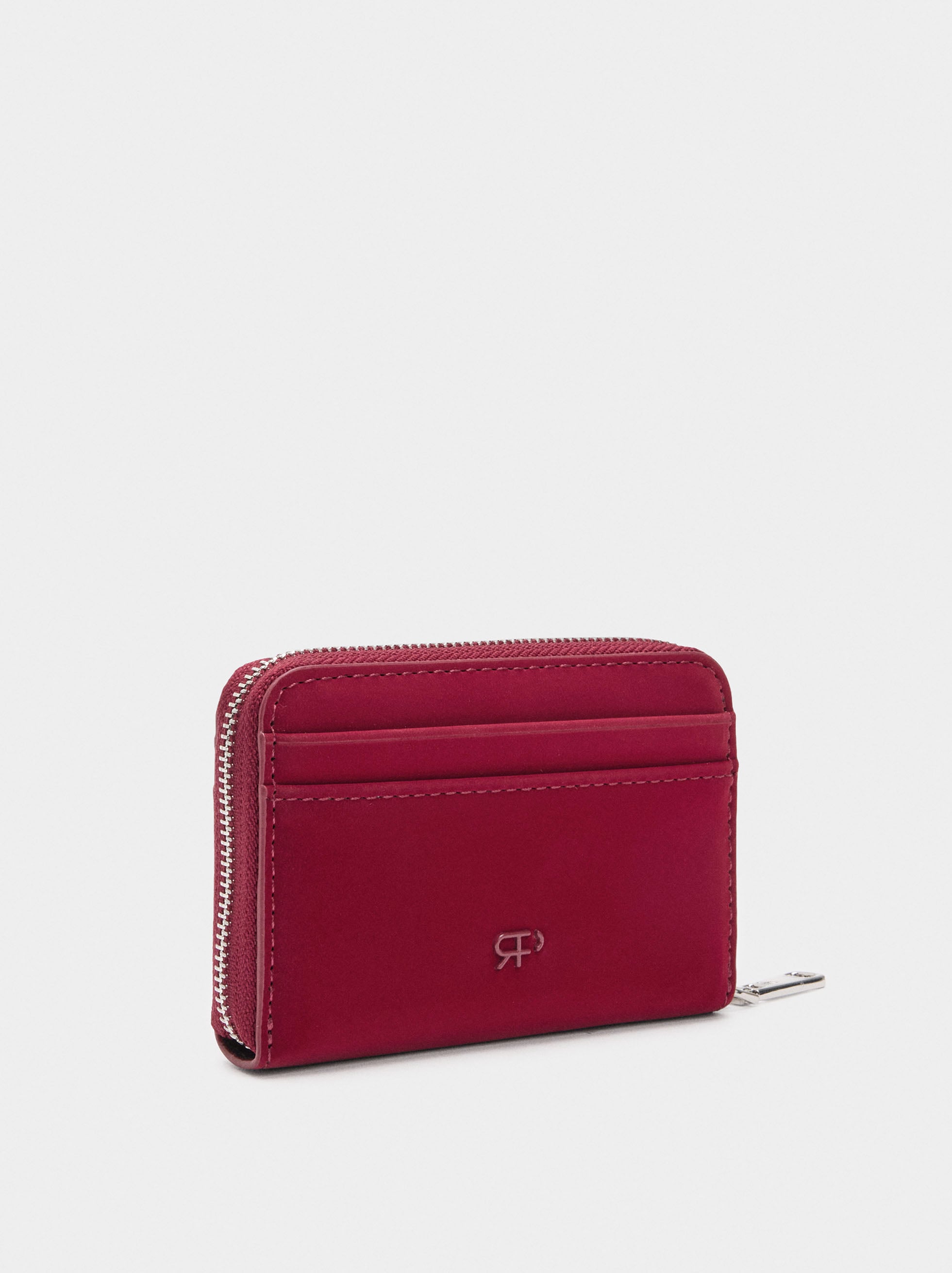 Cartera De Textura Suave Con Cremallera