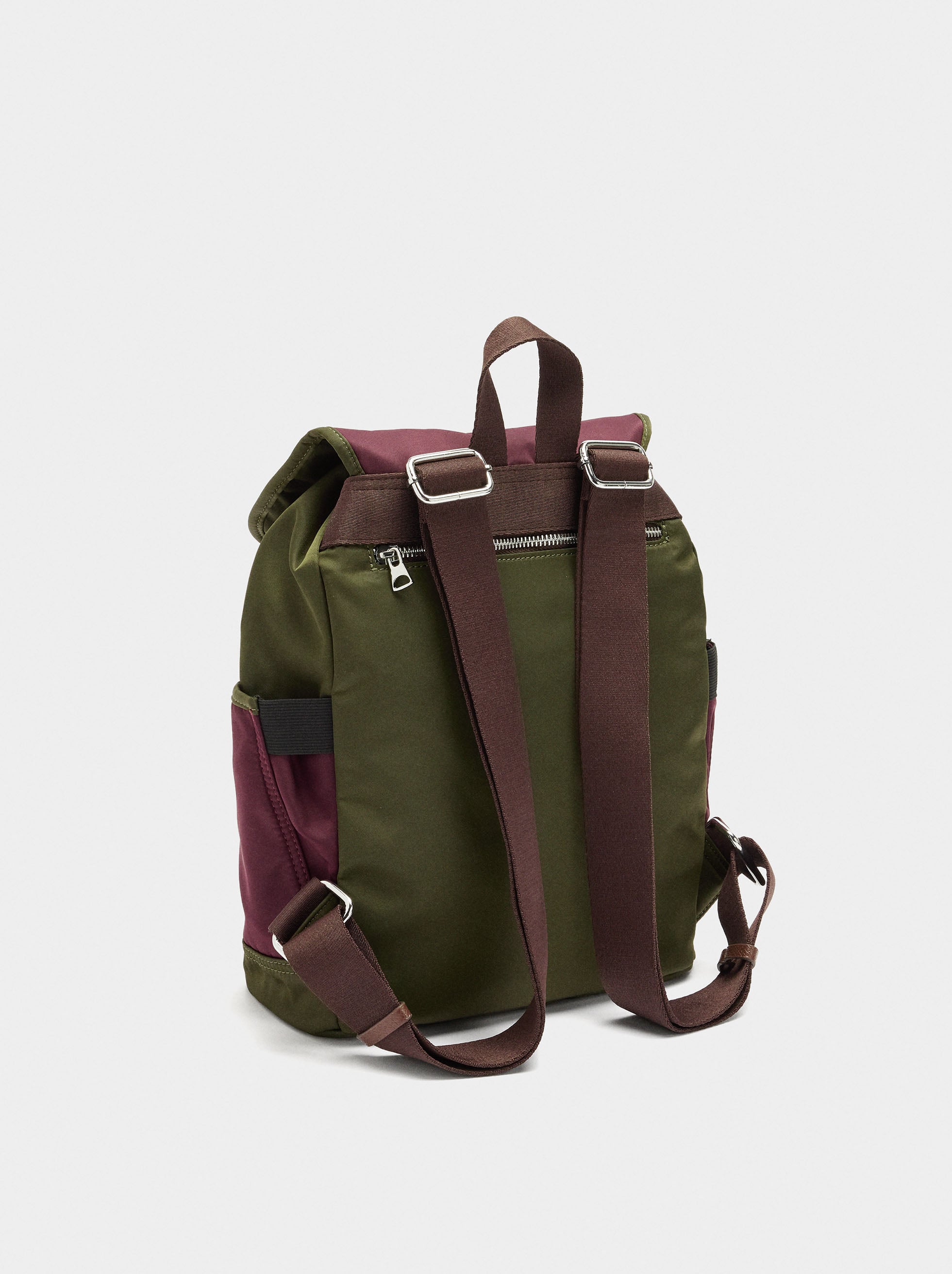 Mochila Color Block Con Nylon