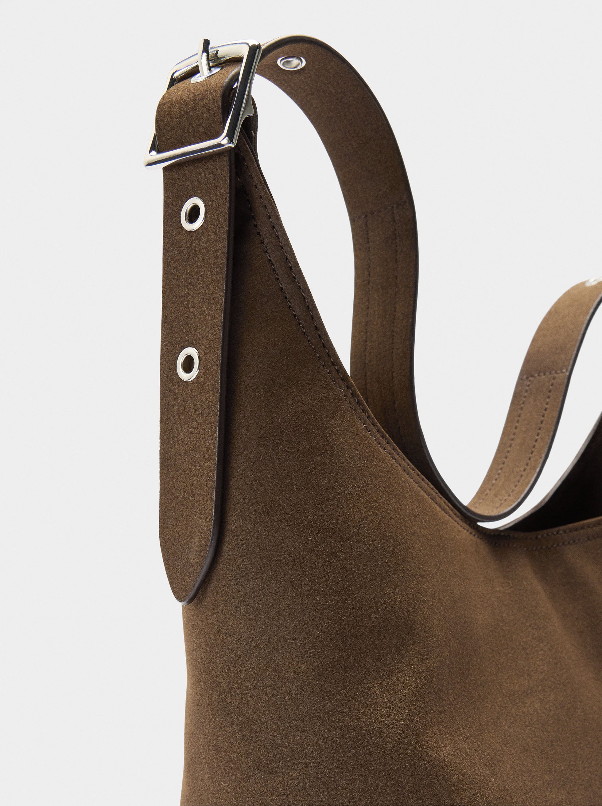 Bolso De Hombro Efecto Piel