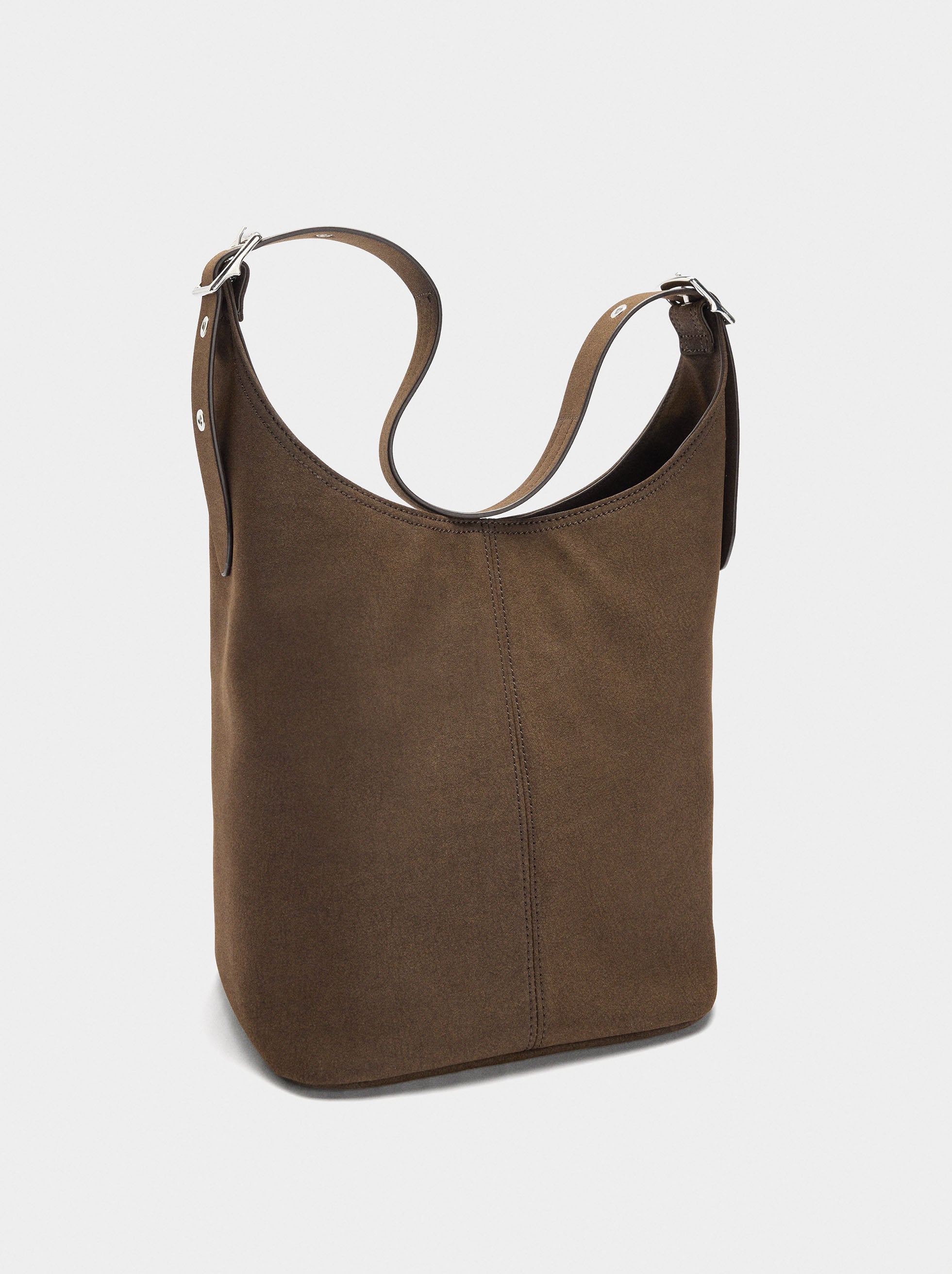 Bolso De Hombro Efecto Piel