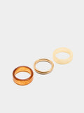 Set De Anillos Efecto Piedra