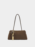 Bolso De Hombro Efecto Piel Con Colgante