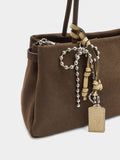 Bolso De Hombro Efecto Piel Con Colgante