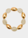 Pulsera Elástica Con Cuentas Ovaladas