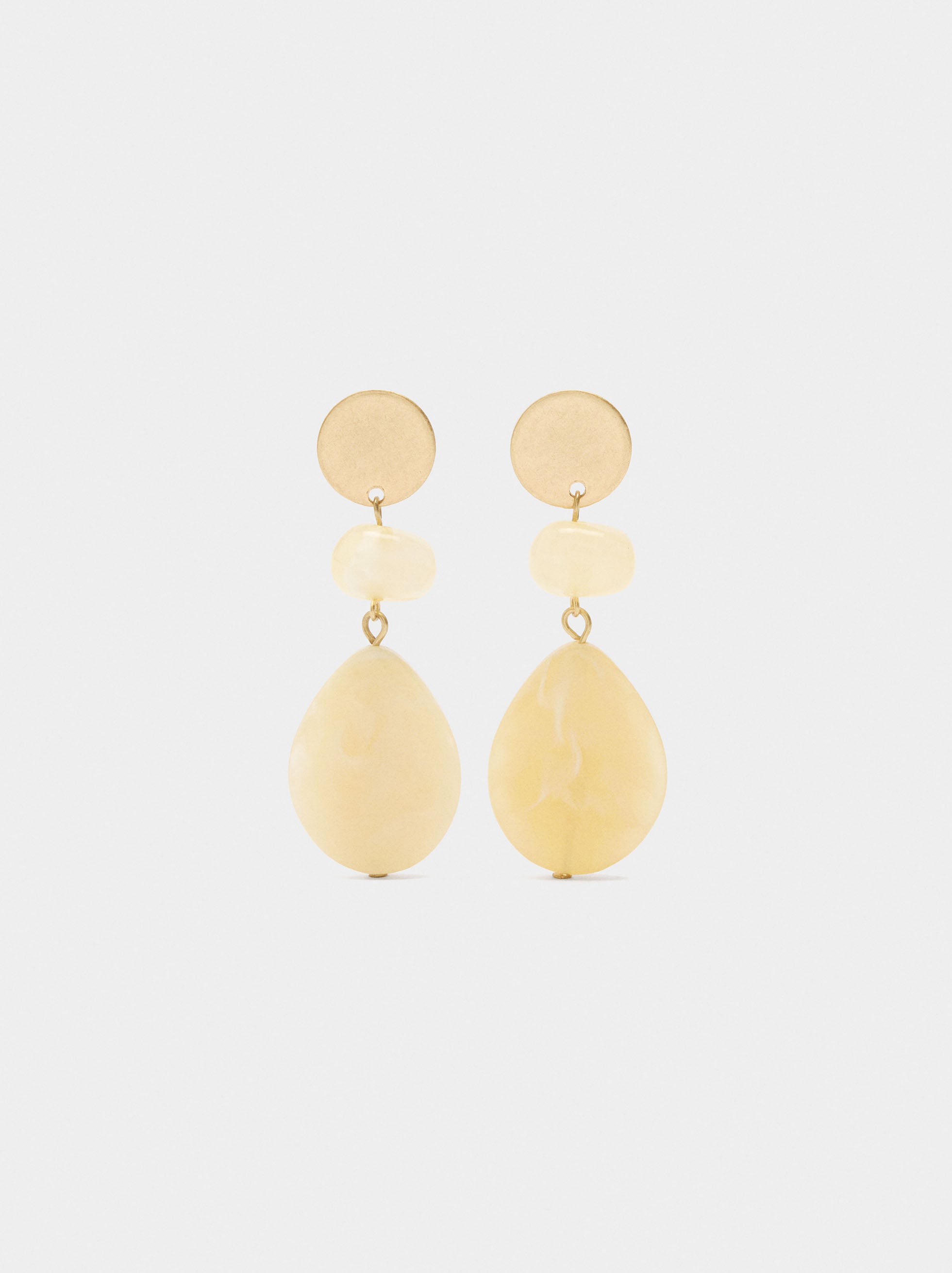 Pendientes Largos Efecto Piedra