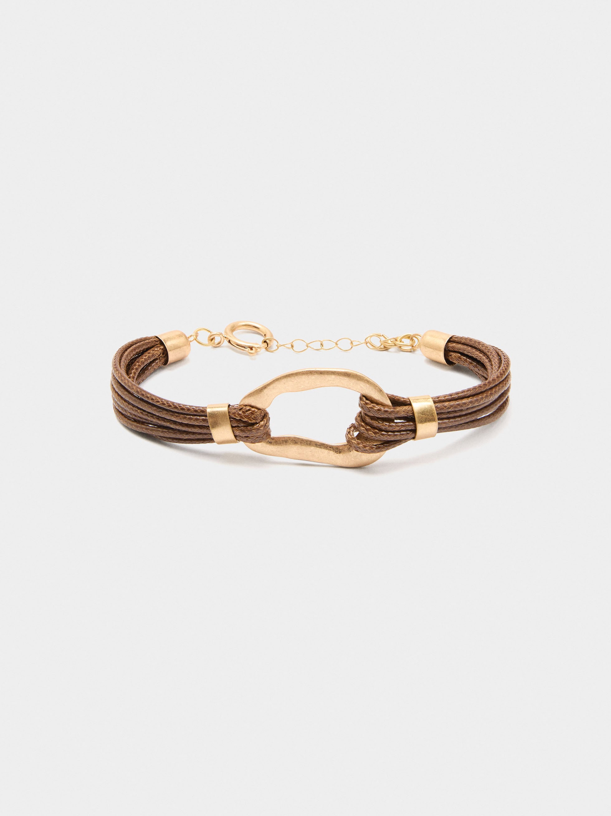 Pulsera Multicordón Con Aro
