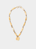 Collar Corto Segmentado Efecto Piedra