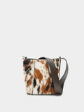 Bolso Bombonera Con Detalles De Piel