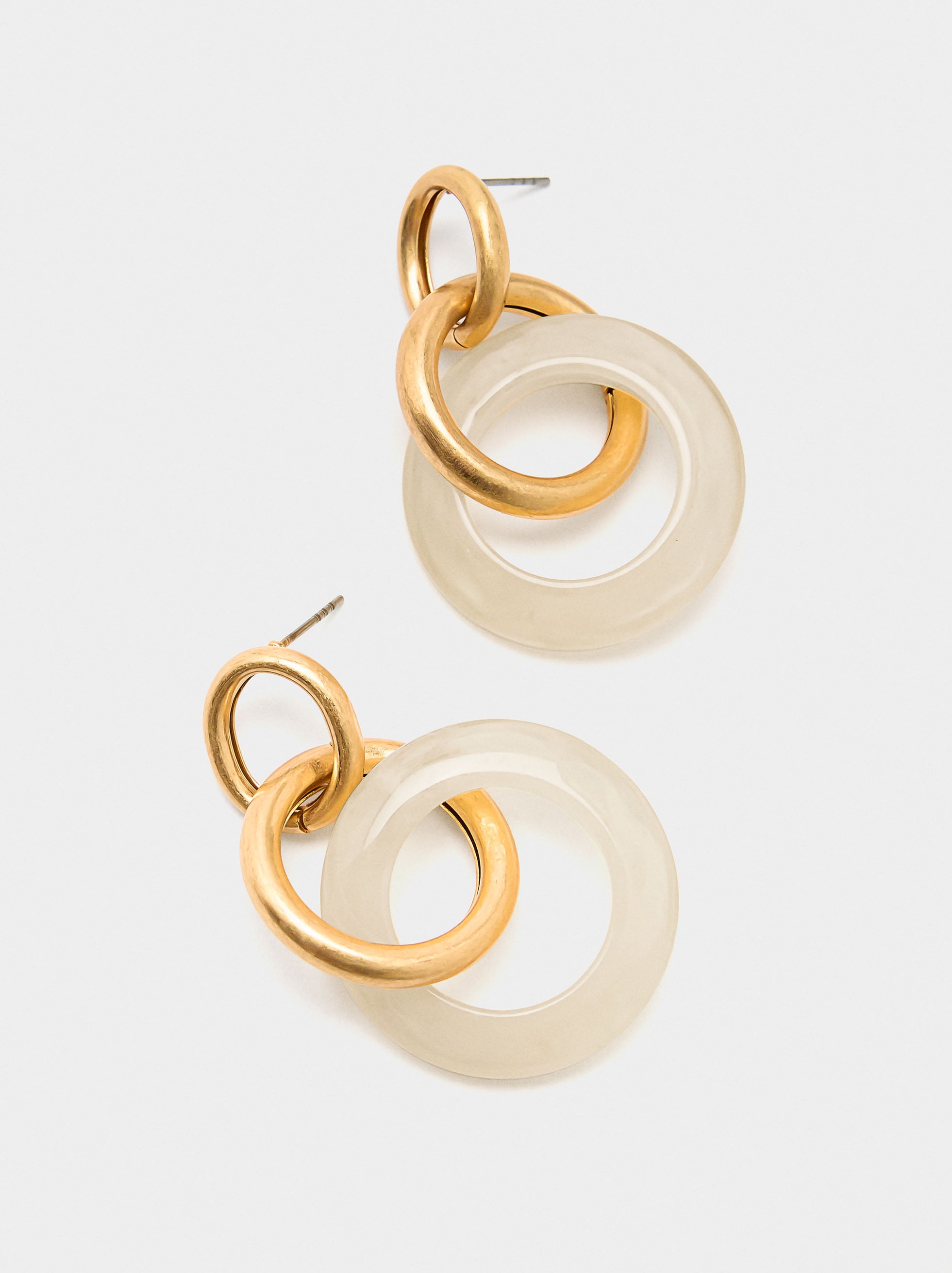 Pendientes Aros Con Resina
