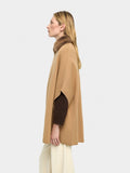 Poncho De Punto Cuello Efecto Pelo