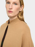 Poncho De Punto Cuello Efecto Pelo