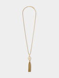 Collar Largo Con Colgante De Flecos