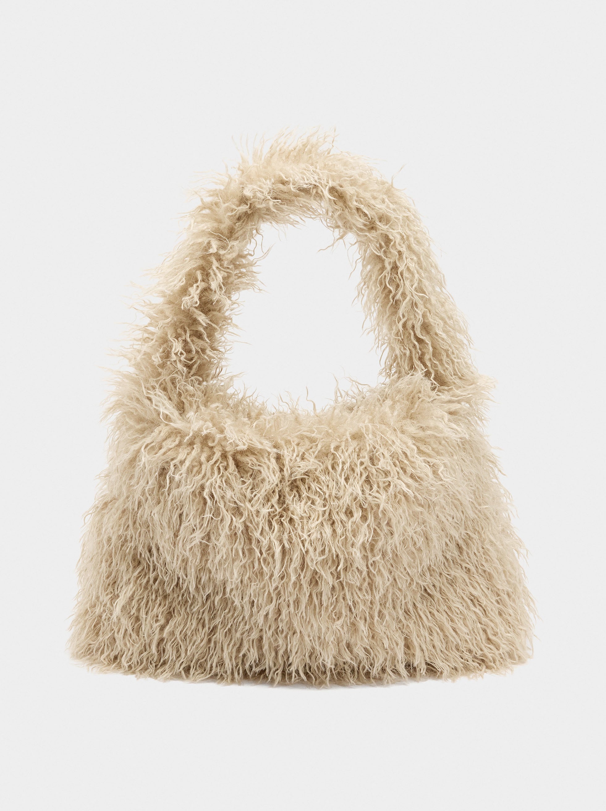Bolso De Hombro Efecto Pelo