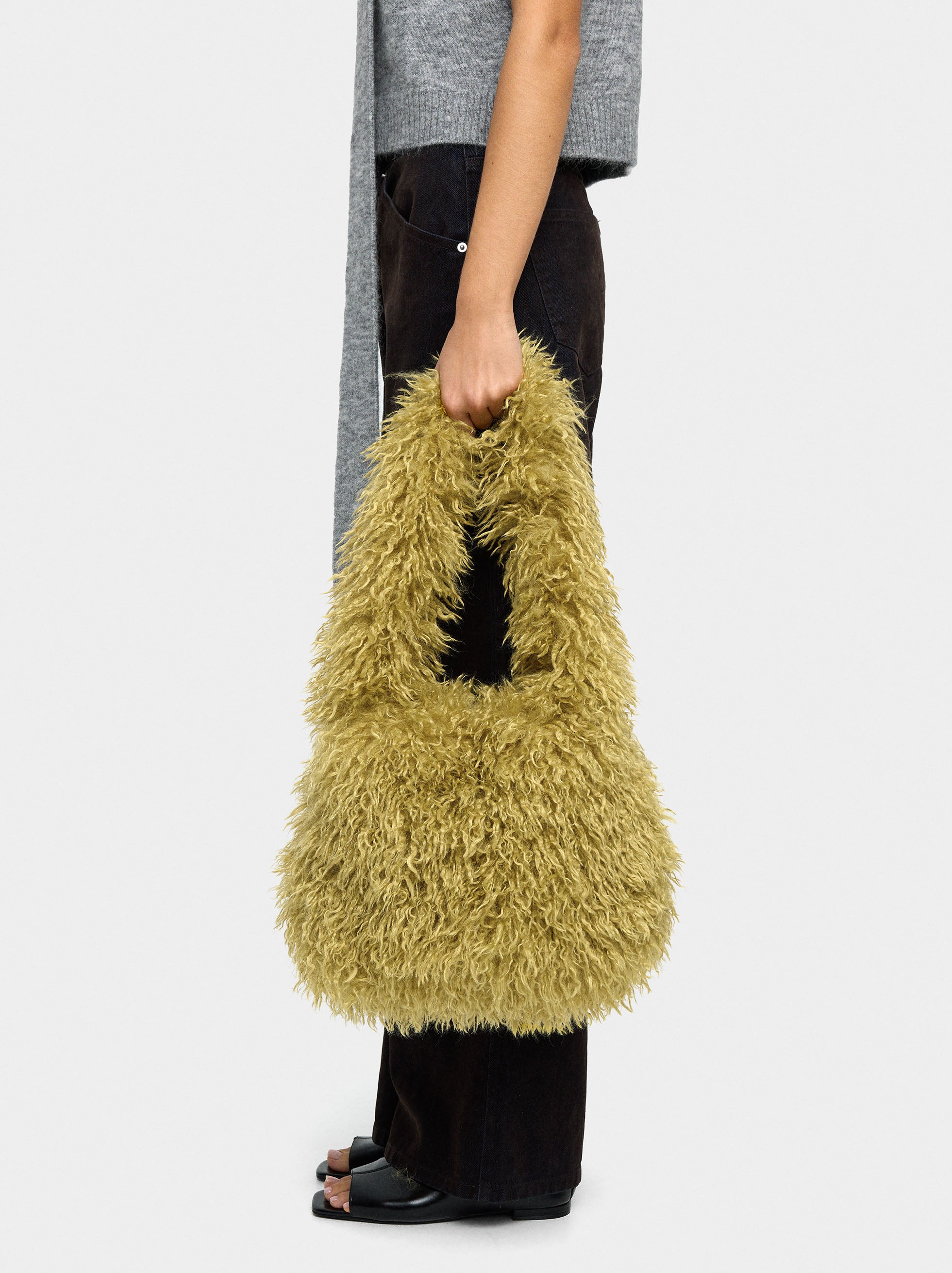 Bolso Tote Efecto Pelo