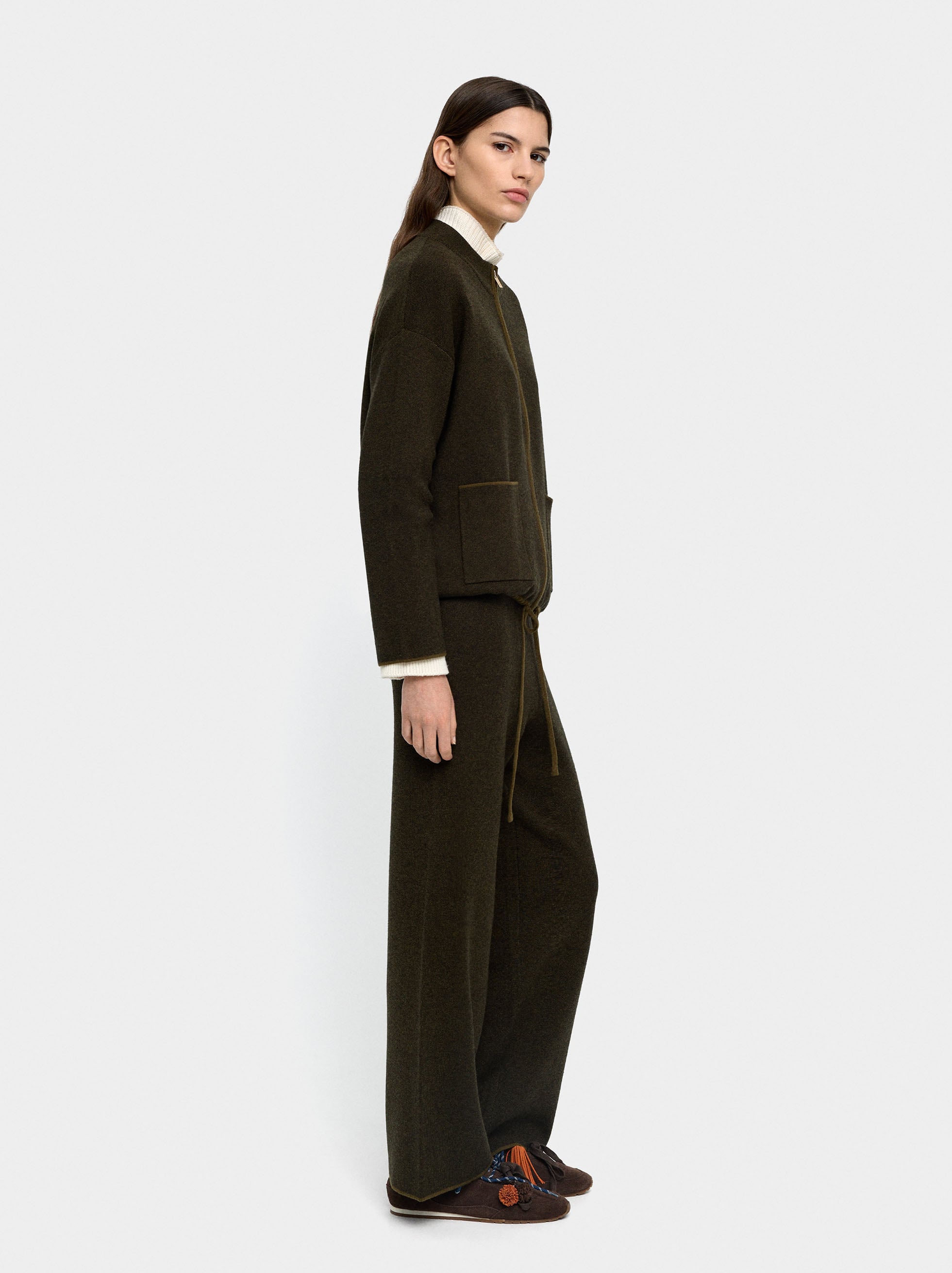 Pantalón De Punto Cintura Elástica