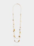 Collar Largo Con Detalles Efecto Piedra