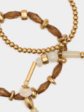 Set De Pulseras Elásticas Efecto Piedra