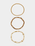 Set De Pulseras Elásticas Efecto Piedra