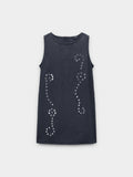 Vestido Corto Con Detalles Brillantes
